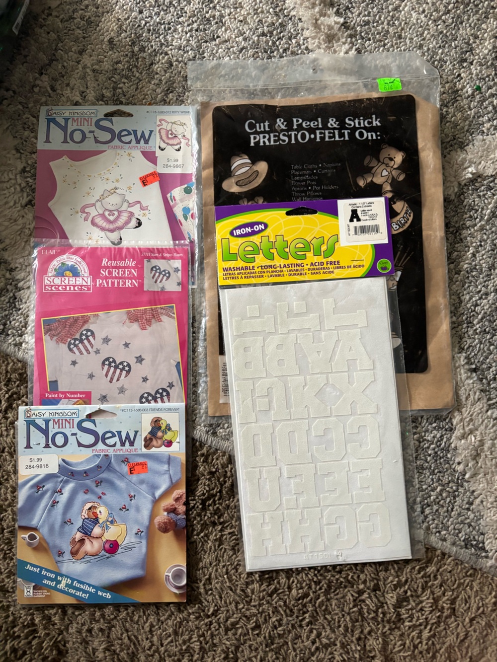 No-Sew Iron-On Letters & Appliqués Pack - White